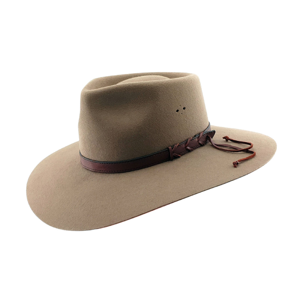 BIG AUSTRALIAN WOOL HAT - LIGHT BROWN